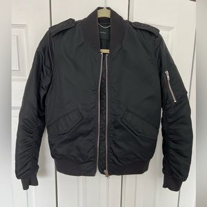 Aritzia Talula Whitby Bomber Jacket in Black